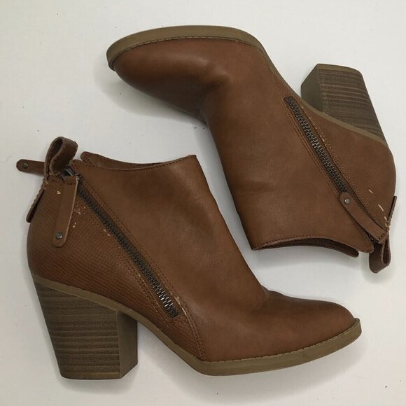 DV by DOLCE VITA Boots Women's Size 7 Brown Ankle Booties Faux Leather - Picture 13 of 14